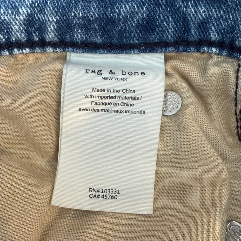 rag & bone DRE Low Rise Slim Boyfriend Jeans Light Wash 29 - Picture 9 of 9